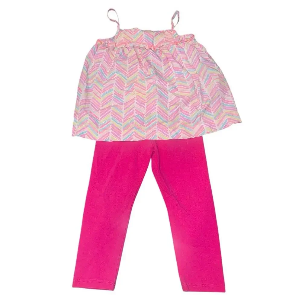 Toddler Girls 2T Summer Lot Carter’s OshKosh Spotted Zebra Dress Tunic Leggings